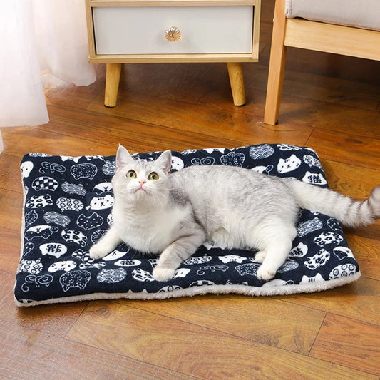 Soft Flannel Pet Sleeping Mat for Cats and Small Dogs