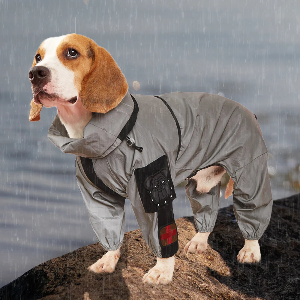 Reflective Sun-Protective Dog Raincoat Jumpsuit