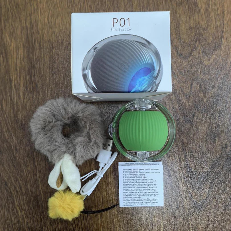 Interactive Motion Cat Toy Ball with Hide and Seek Pouch - view 17