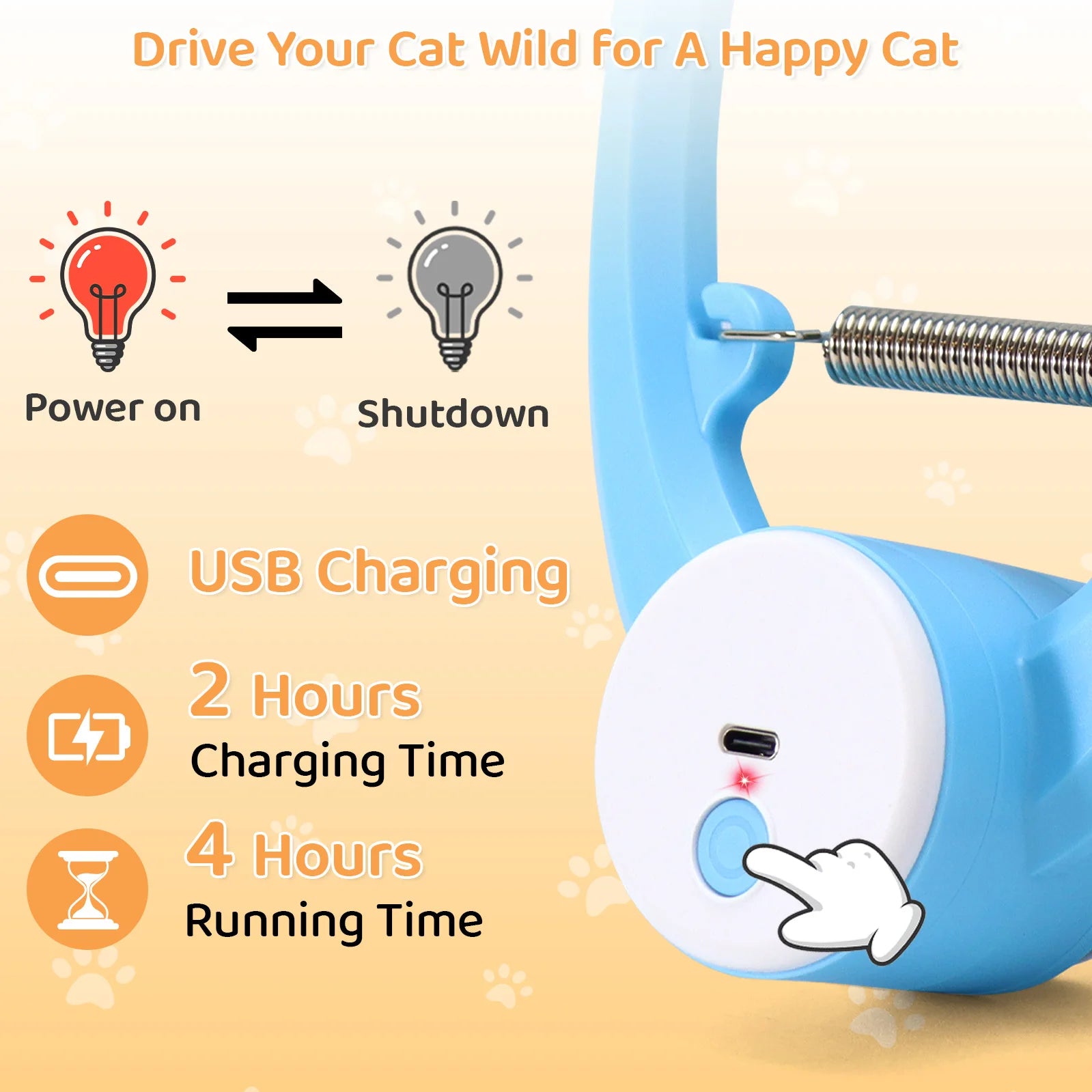 Automatic Fluttering Butterfly Cat Toy (USB Rechargeable) - in use