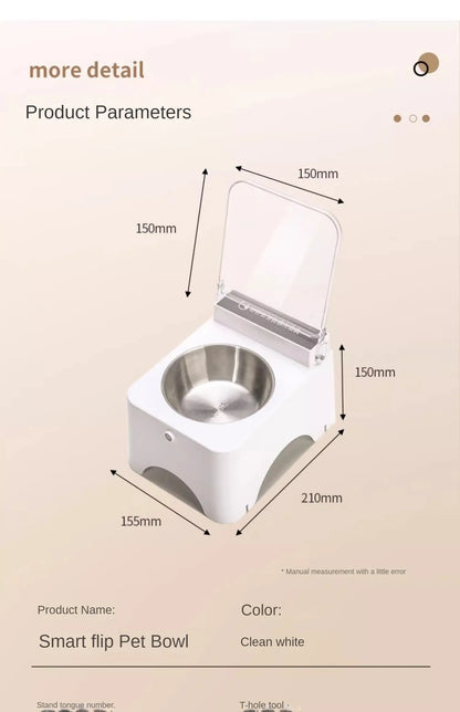 Smart Cat Food Bowl with Infrared Sensor Auto-Open Lid - view 26