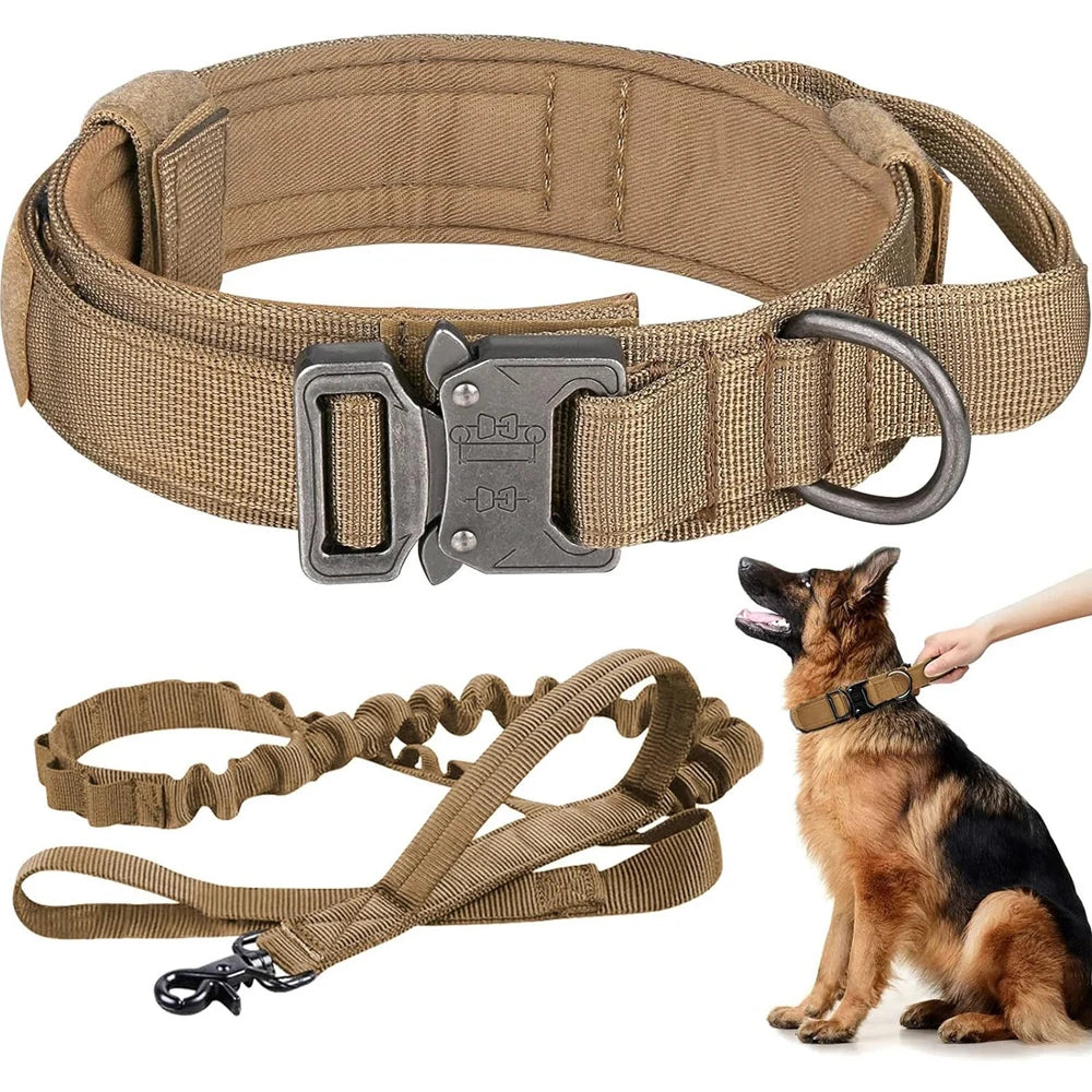 Tactical Dog Collar and Leash Set for Medium and Large Dogs - size reference