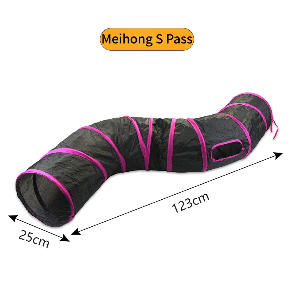 Foldable Cat Tunnel with Crinkle Paper for Indoor Play - Meihong S tunnels