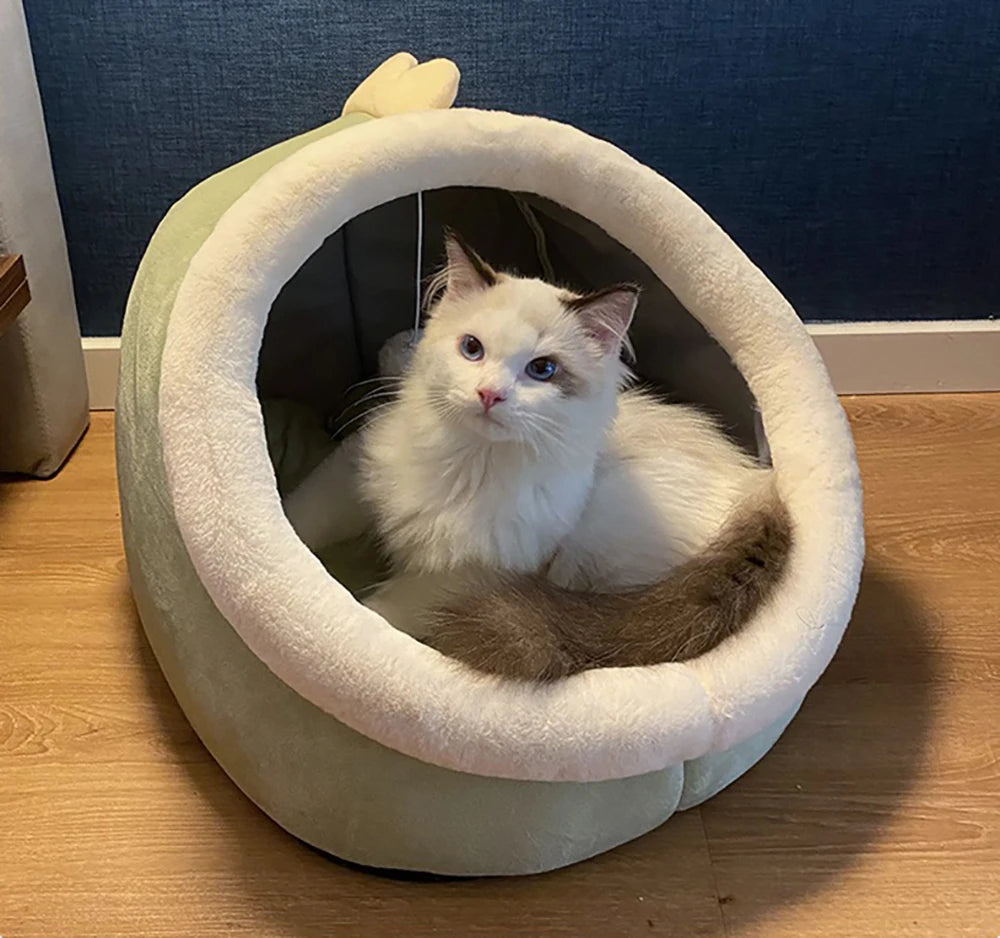 Foldable Cartoon Cat Cave Bed (Washable) - view 14
