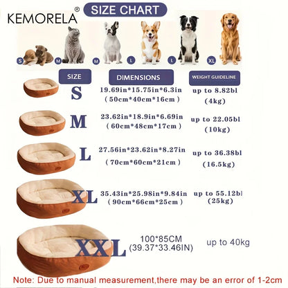 Cozy Oval Plush Snuggle Pet Bed - lifestyle