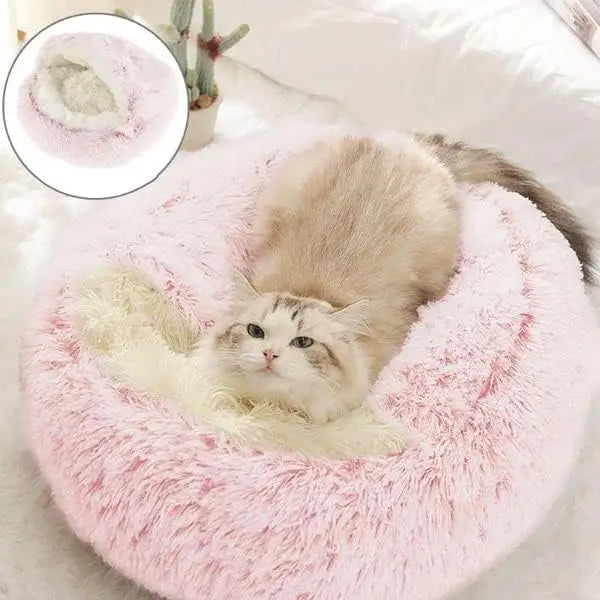 Soft Plush 2-in-1 Pet Cave Bed for Cats and Small Dogs - view 11