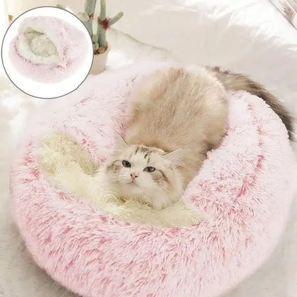 Soft Plush 2-in-1 Pet Cave Bed for Cats and Small Dogs - view 11