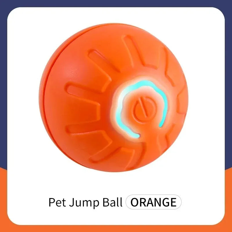 Smart Bouncing Dog Toy Ball with RGB Lights - B Orange NO RGB 180