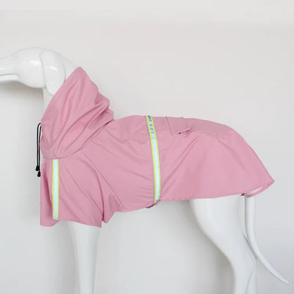 Hooded Reflective Dog Raincoat for Medium and Large Dogs - XL / pink