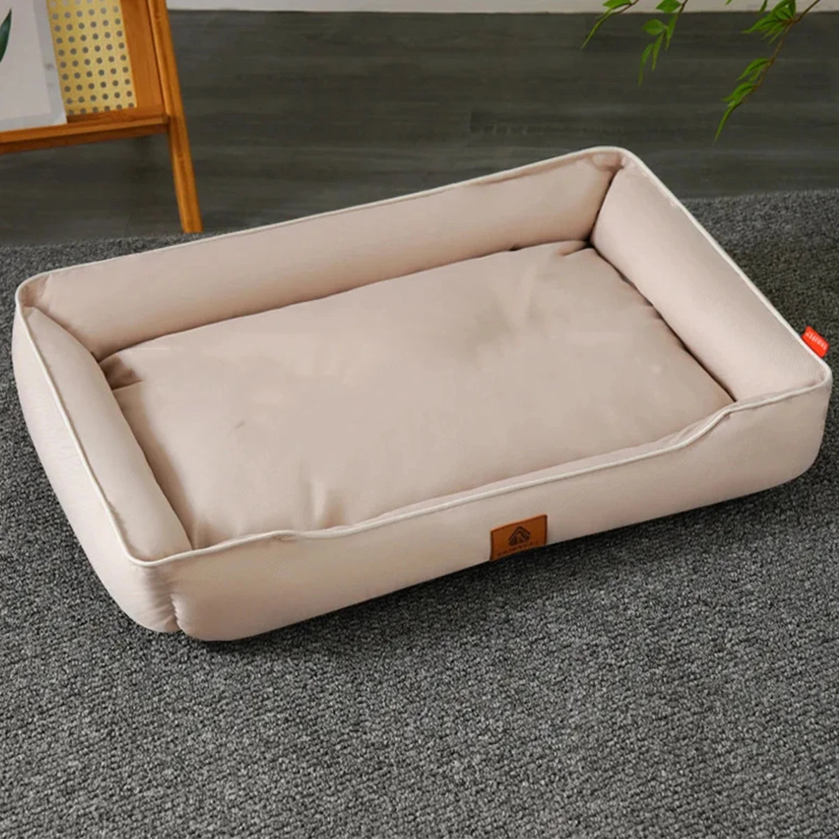 Bite-Resistant Waterproof Dog Bed for Large Dogs - XL-84x56x14cm / khaki