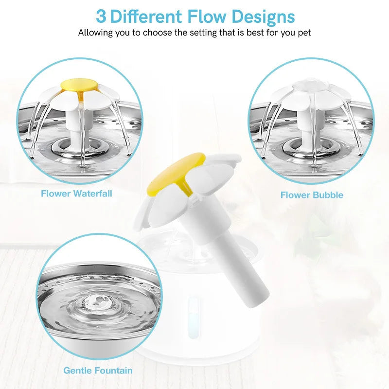Automatic Stainless Steel Pet Water Fountain - close-up