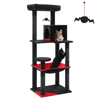 5-Level Cat Tree Tower for Large Cats with Hammock - AMT0110BK