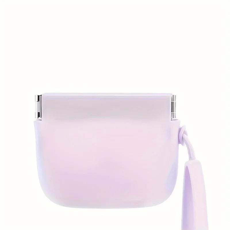 Portable Silicone Dog Treat Pouch for Training and Walks - Light Purple