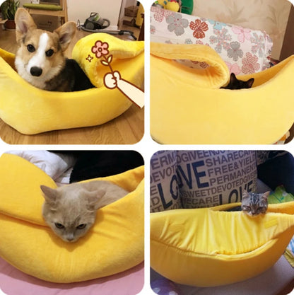 Cozy Banana-Shaped Cat Bed and Kennel - view 24