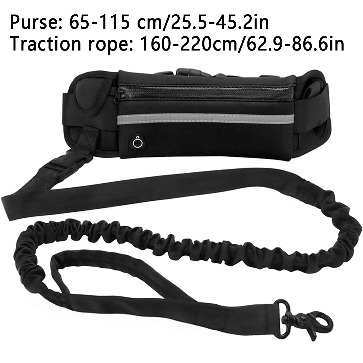 Hands Free Dog Leash with Waist Bag and Reflective Belt - lifestyle
