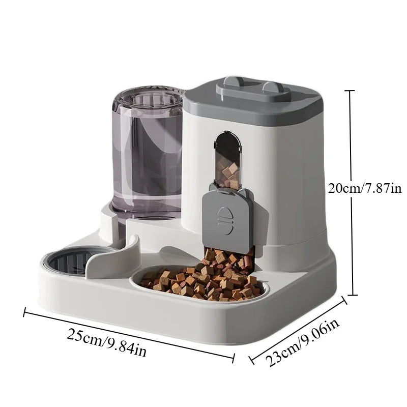 Spill-Proof Automatic Pet Feeder with Water Fountain - detail