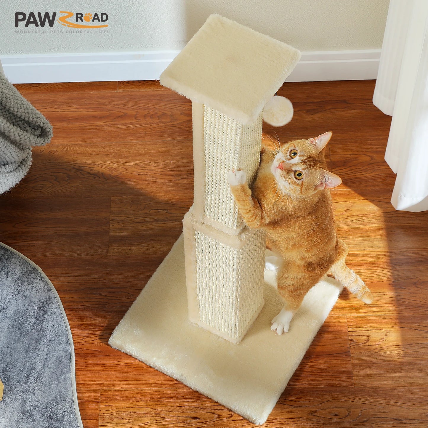 Large Sisal Cat Scratching Post with Dangling Ball - view 20