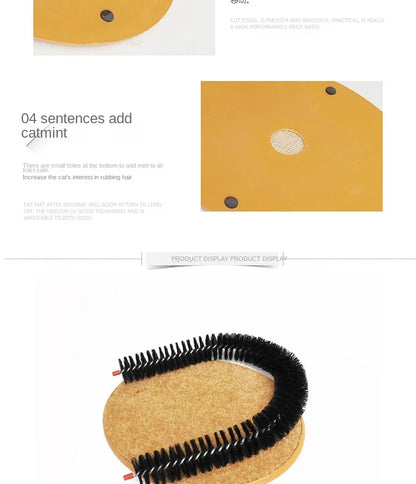 Cat Self-Grooming Arch with Massage Brush and Scratching Pad - alternate angle