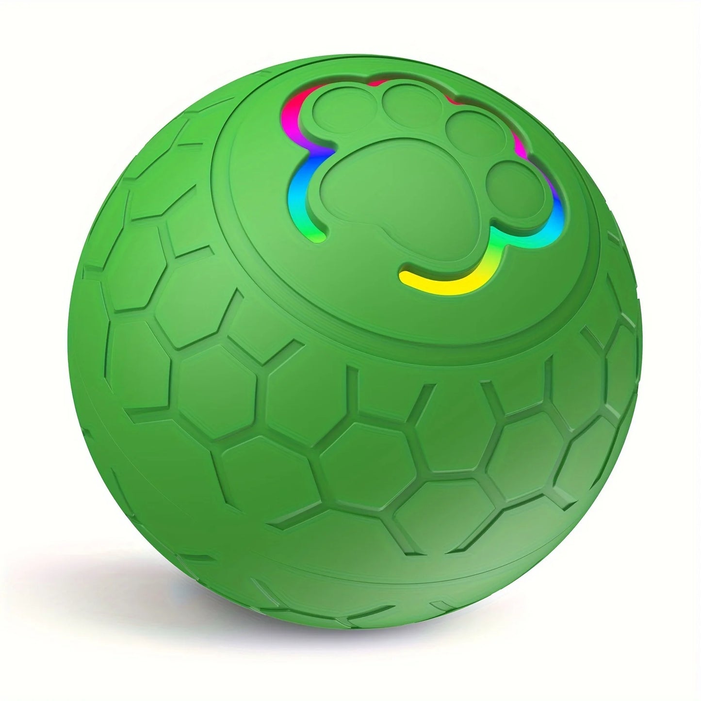 Smart Bouncing Dog Toy Ball with RGB Lights - Upgrade Green 300mAh