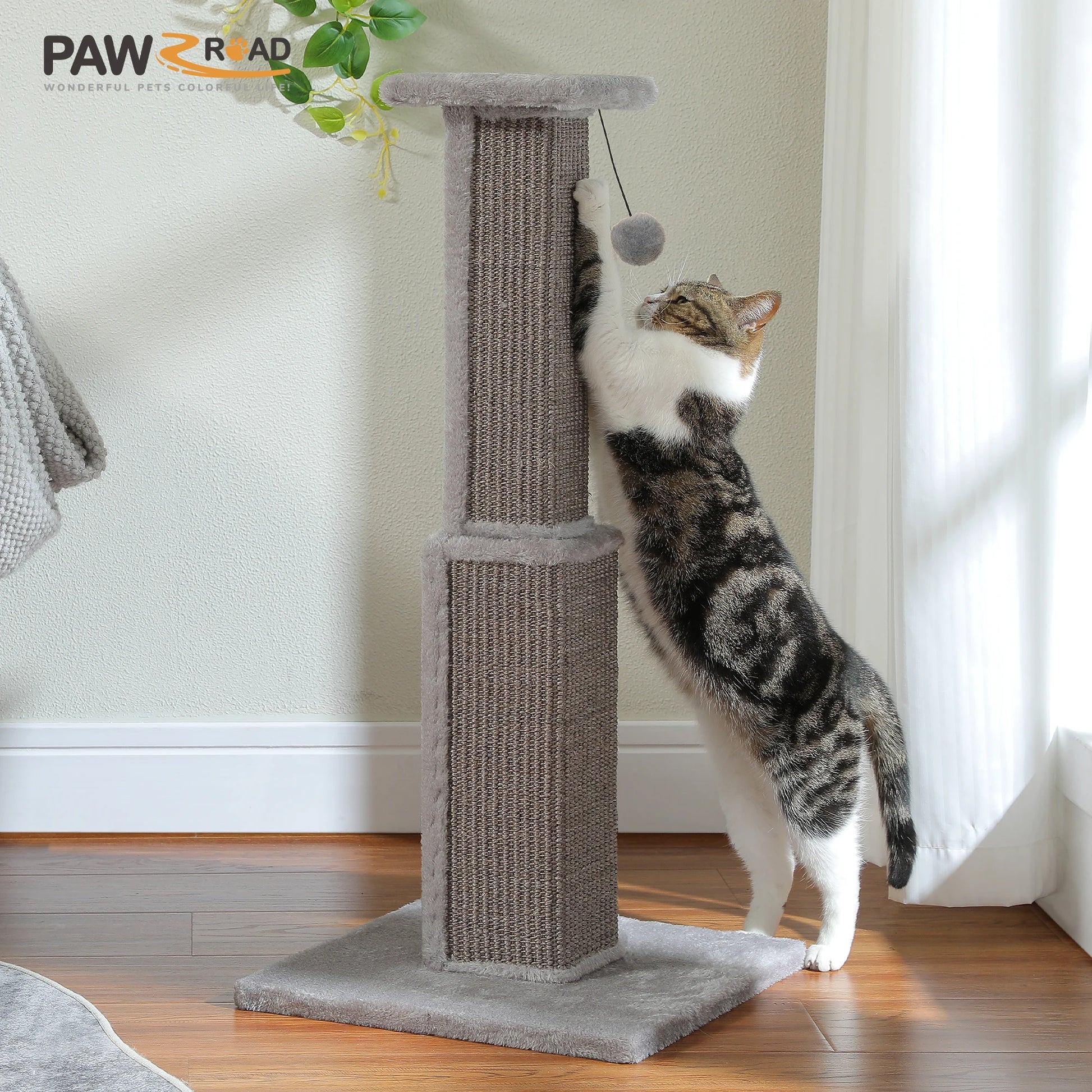 Large Sisal Cat Scratching Post with Dangling Ball - view 15
