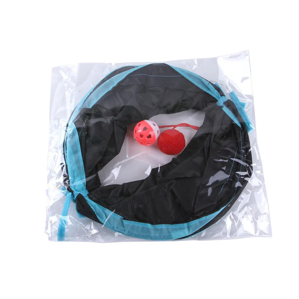 Foldable Cat Tunnel with Crinkle Paper for Indoor Play - view 17