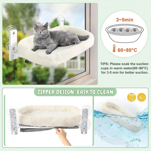 Winter Cat Window Hammock with Suction Cups - side view