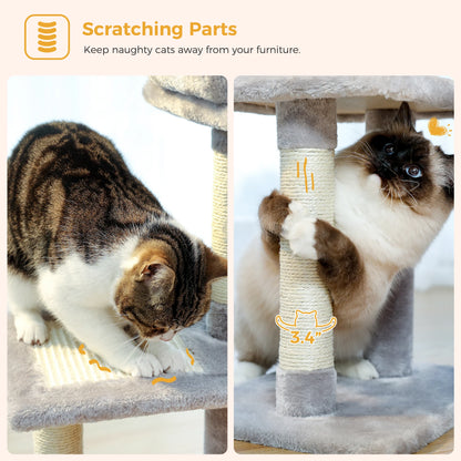 Cat Activity Tree with Hammock and Removable Perch - view 13