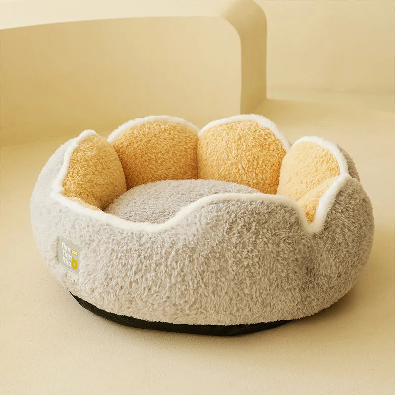 Warm Plush Cat and Dog Sleeping Nest - Cactus Grey / 40x40cm