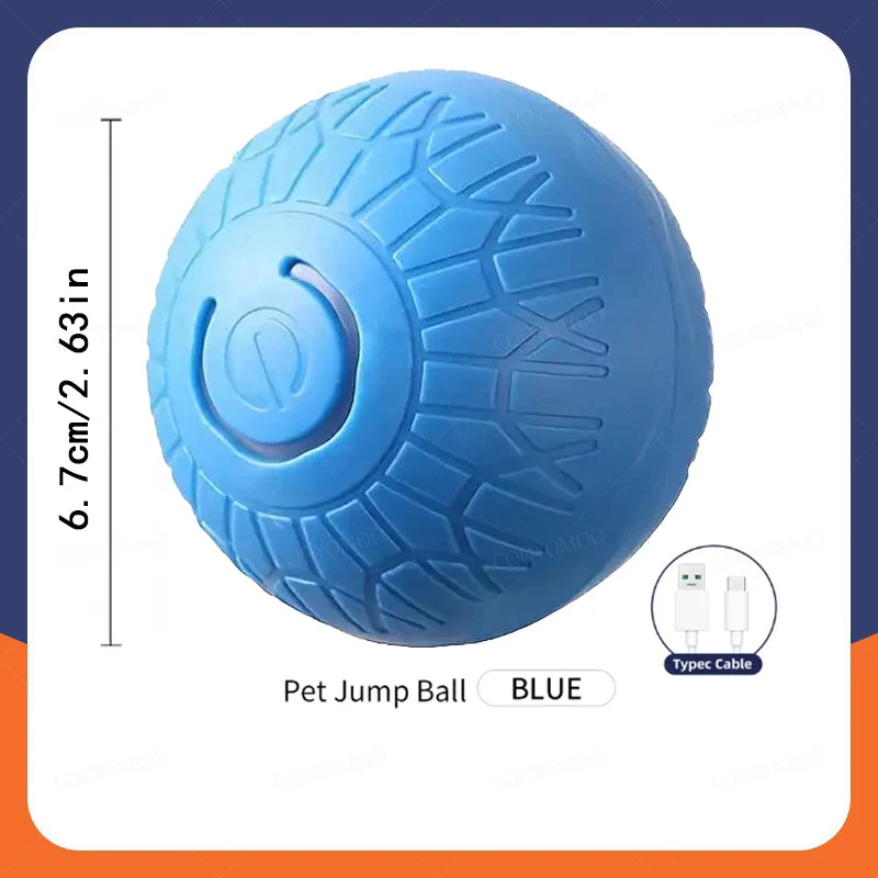 USB Rechargeable Smart Rolling Dog Ball - Blue SZ