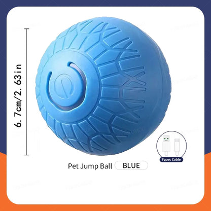 USB Rechargeable Smart Rolling Dog Ball - Blue SZ