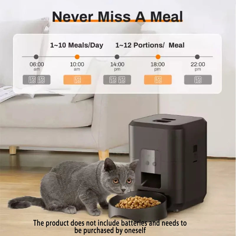 2L Programmable Auto Pet Feeder with Voice Recording - lifestyle
