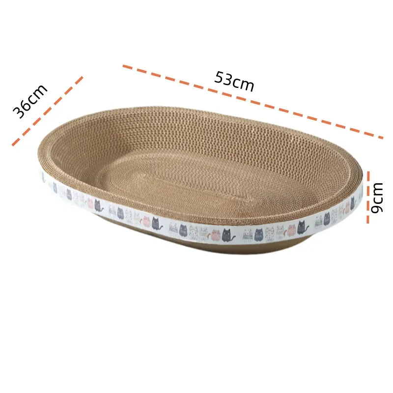 Corrugated Cardboard Cat Scratcher and Bed - 53cm