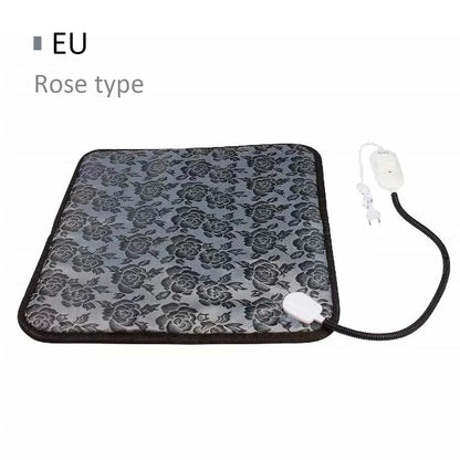 Waterproof Indoor Pet Heating Pad (45 x 45 cm) - Rose pattern EU plug / 50CMx70CM