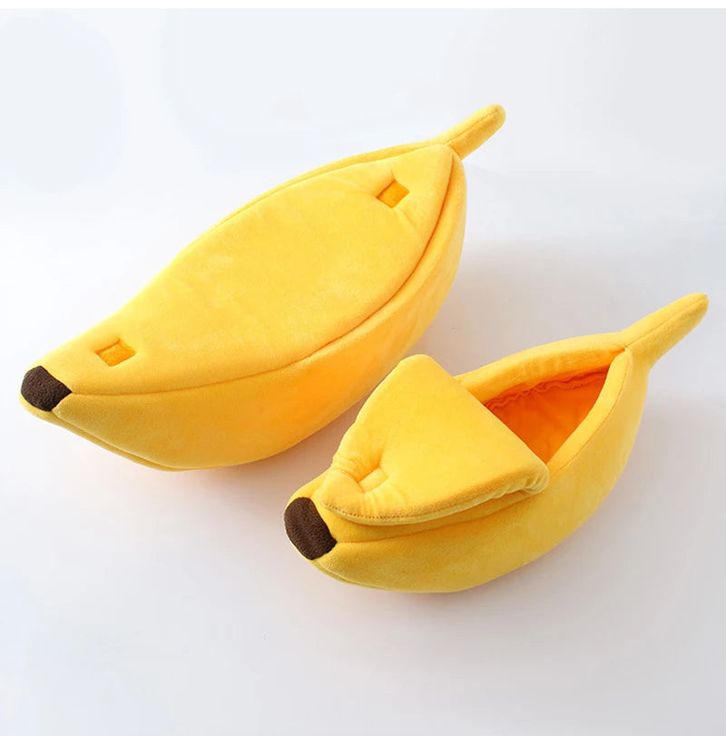 Cozy Banana-Shaped Cat Bed and Kennel - view 14