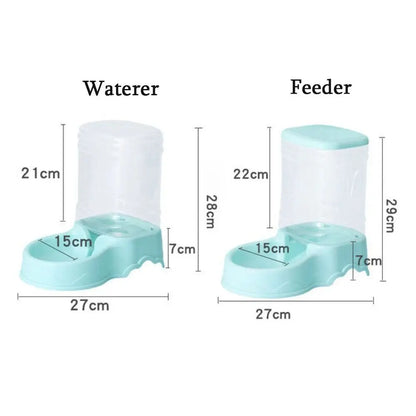 3.8L Automatic Pet Feeder and Water Fountain - in use
