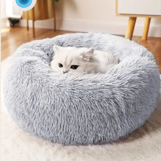 Warm Plush Cat and Dog Sleeping Nest - side view