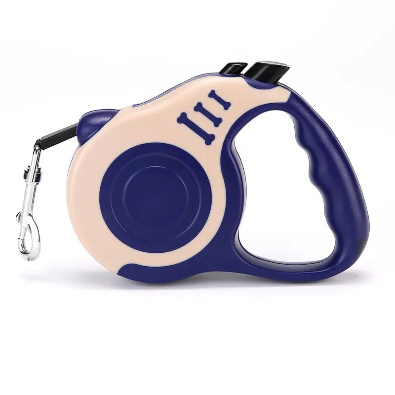 Retractable Dog Leash (3m or 5m) for Small to Medium Pets - Sapphire Blue / 5M