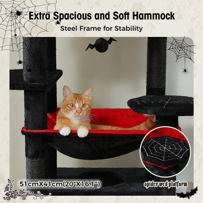 Large Cat Tree Tower with Hammock and Padded Perches - view 23