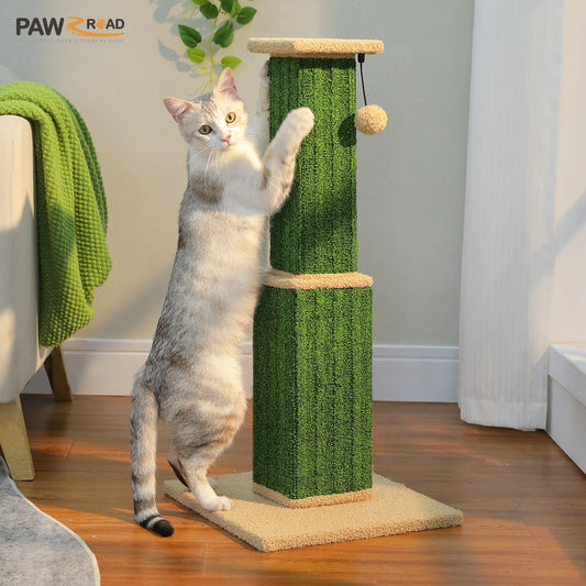 Large Sisal Cat Scratching Post with Dangling Ball