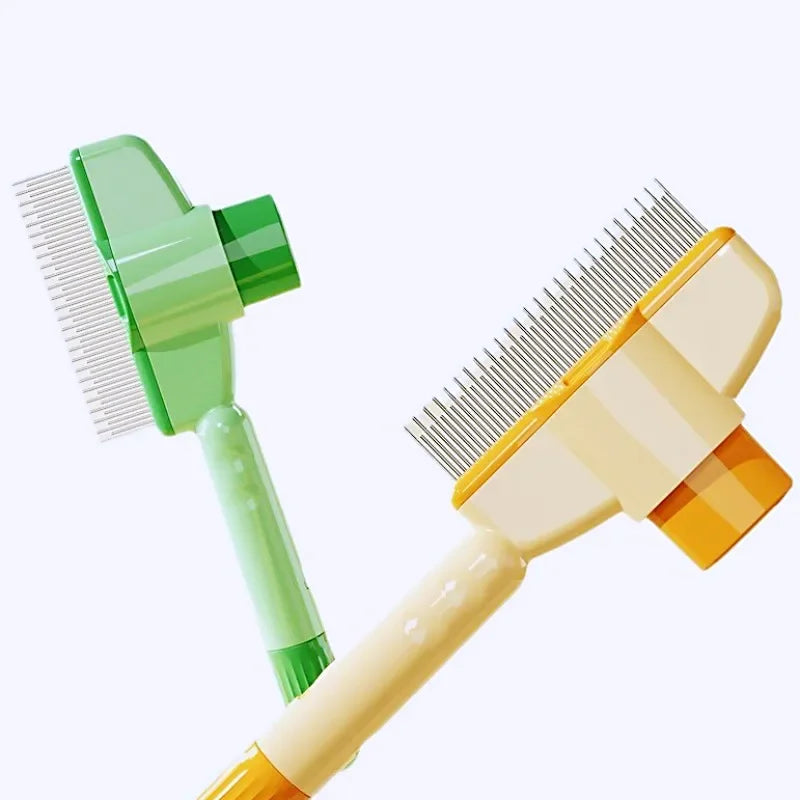 One-Button Self-Cleaning Pet Hair Removal Comb - in use