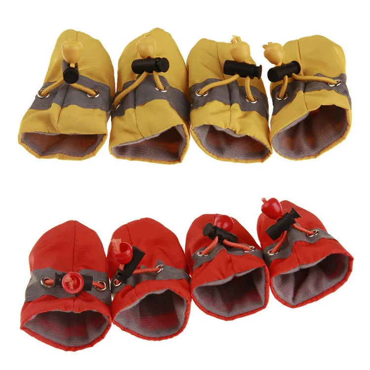 Waterproof Anti-Slip Winter Dog Boots with Socks (4 Pack) - feature view