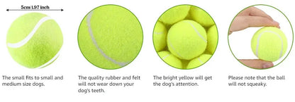 2-Inch Tennis Balls for Dogs (12 Pack, Launcher Compatible) - alternate angle
