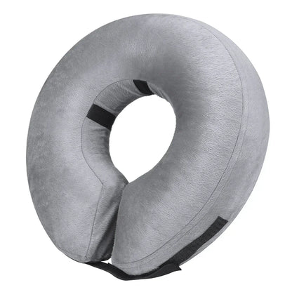 Inflatable Recovery Cone Collar for Dogs and Cats - M / Grey