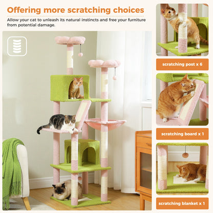 Large Multi-Level Plush Cat Tree with Condos - view 12