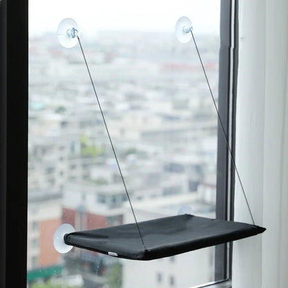 Cat Window Hammock with Suction Cups (Holds 20kg) - black