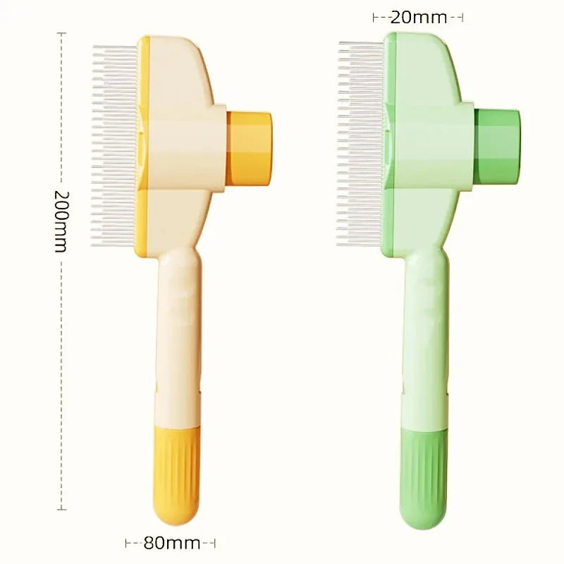One-Button Self-Cleaning Pet Hair Removal Comb - close-up