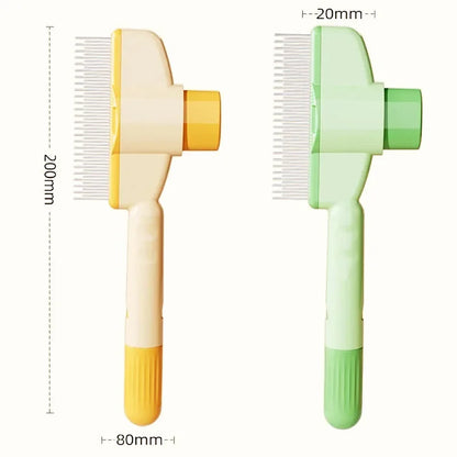 One-Button Self-Cleaning Pet Hair Removal Comb - close-up