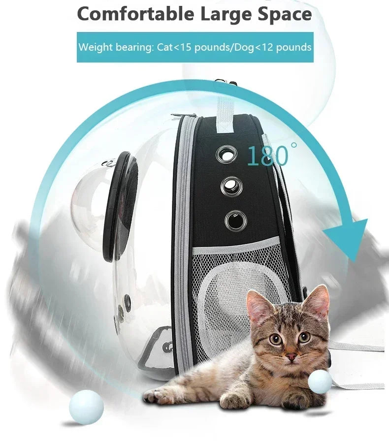 Transparent Bubble Capsule Pet Carrier Backpack - feature view
