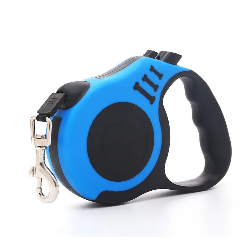 Retractable Dog Leash (3m or 5m) for Small to Medium Pets - Blue / 5M