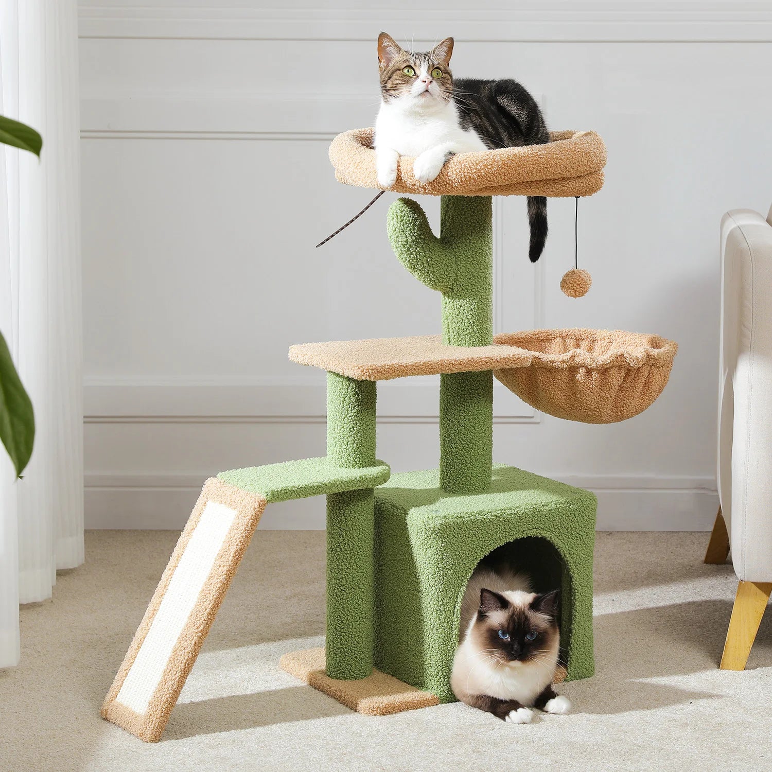 Cat Activity Tree with Hammock and Removable Perch - view 28